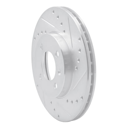 R1 Concepts R1 86-08 Volkswagen Jetta Sedan Front Right Drilled & Slotted Silver Brake Rotor