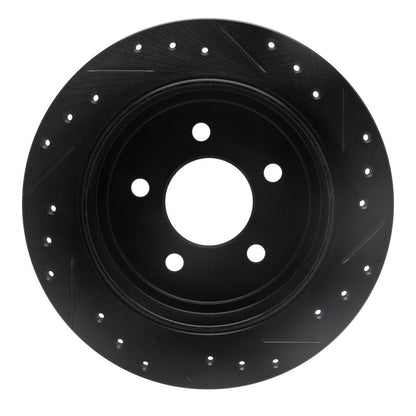 R1 Concepts R1 95-02 Ford Explorer Sport Rear Left Drilled & Slotted Black Brake Rotor
