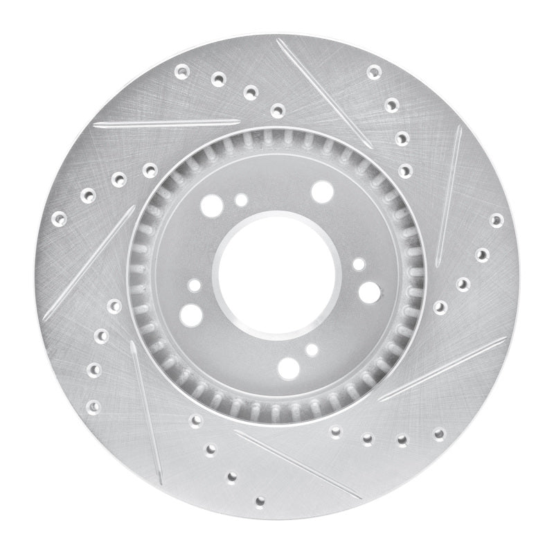 R1 Concepts R1 93-95 Acura Legend Front Left Drilled & Slotted Silver Brake Rotor