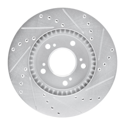 R1 Concepts R1 93-95 Acura Legend Front Left Drilled & Slotted Silver Brake Rotor