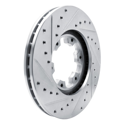 R1 Concepts R1 96-04 Infiniti QX4 Front Right Drilled & Slotted Silver Brake Rotor