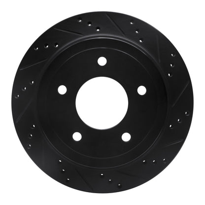 R1 Concepts R1 04-06 Ford E-150 Club Wagon Rear Right Drilled & Slotted Black Brake Rotor