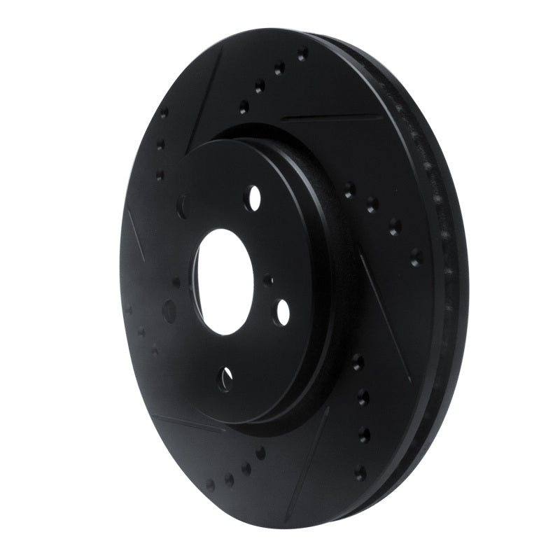 R1 Concepts R1 18-22 Toyota C-HR Front Left Drilled & Slotted Black Brake Rotor