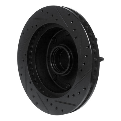 R1 Concepts R1 1986-1994 Ford F-250 2WD (Excl Super Duty) Front Left Drilled & Slotted Black Brake Rotor