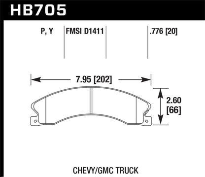 Hawk Performance Hawk Chevy/GMC Express/Silverado/Savana/Sierra 15/25/35/4500 Super Duty Rear Street Brake Pads