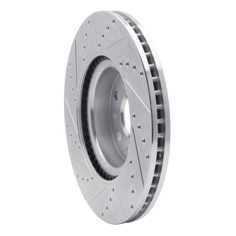 R1 Concepts R1 14-25 Cadillac CT5 Front Right Drilled & Slotted Silver Brake Rotor