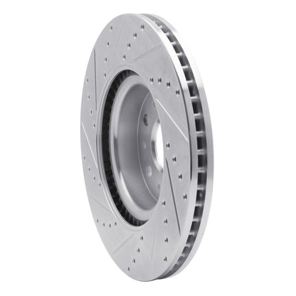 R1 Concepts R1 14-25 Cadillac CT5 Front Right Drilled & Slotted Silver Brake Rotor