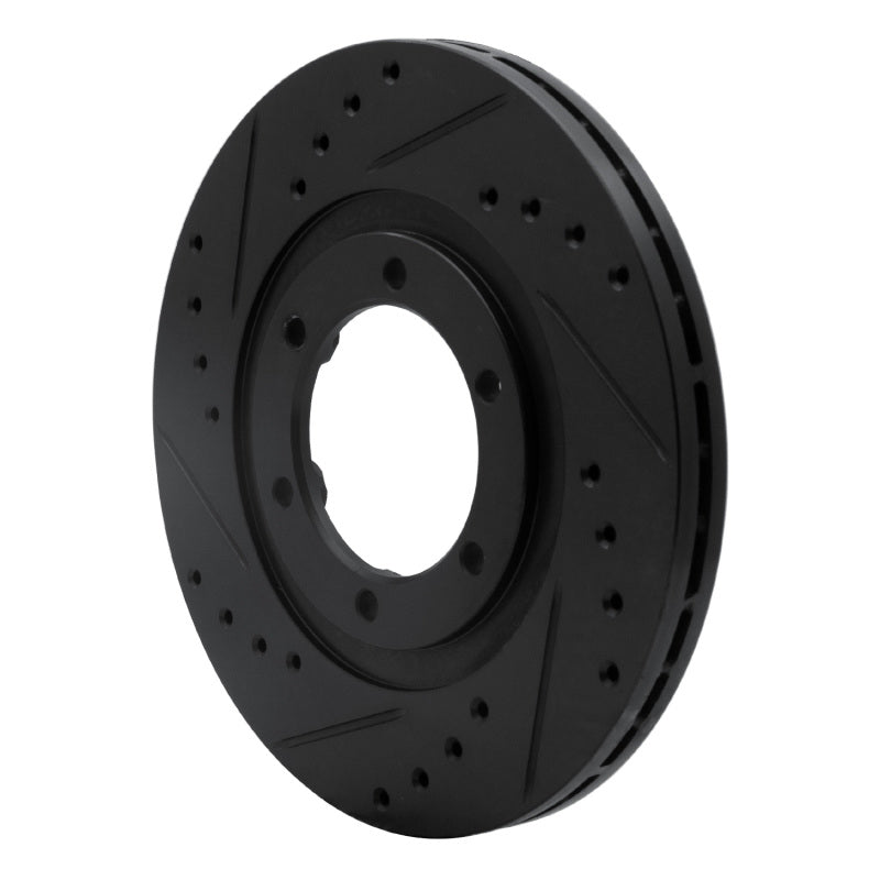R1 Concepts R1 87-93 Mazda B2600 Front Left Drilled & Slotted Black Brake Rotor