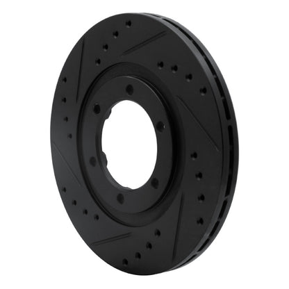 R1 Concepts R1 87-93 Mazda B2600 Front Left Drilled & Slotted Black Brake Rotor