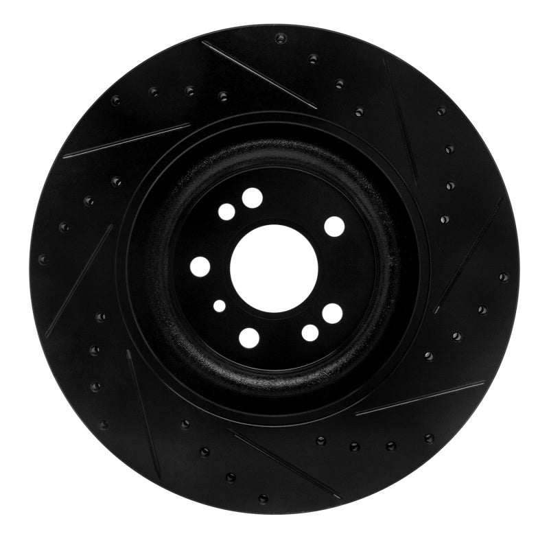 R1 Concepts R1 06-12 Mercedes-Benz GL350 Front Left Drilled & Slotted Black Brake Rotor