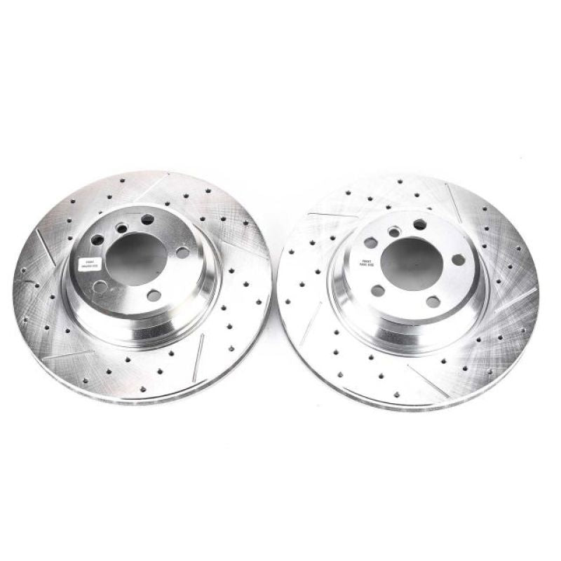 PowerStop Power Stop 02-05 BMW 745i Front Evolution Drilled & Slotted Rotors - Pair