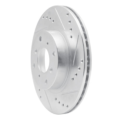 R1 Concepts R1 87-90 Acura Legend Front Right Drilled & Slotted Silver Brake Rotor