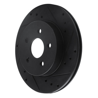R1 Concepts R1 88-88 Pontiac Fiero Rear/Front Right Drilled & Slotted Black Brake Rotor