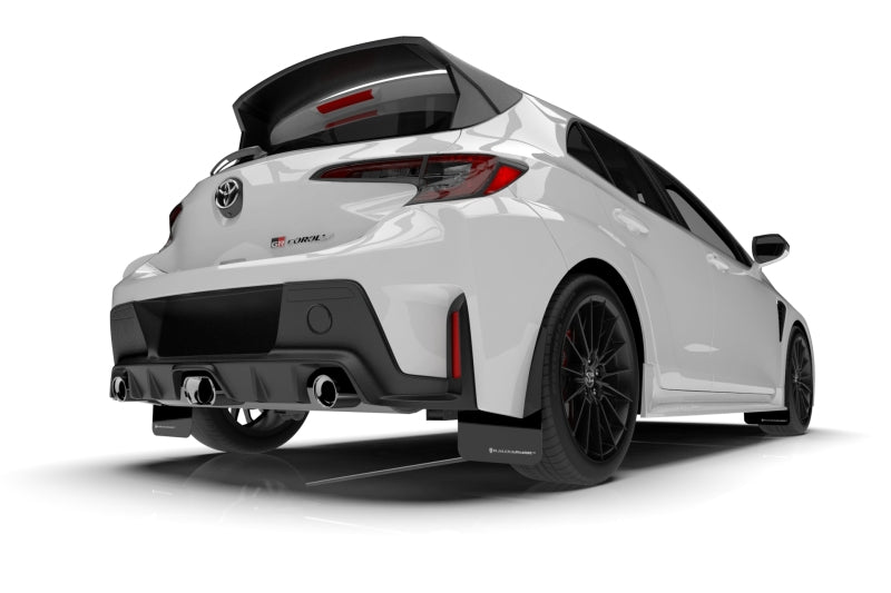 Rally Armor 23-26 Toyota GR Corolla Black UR Mud Flap w/White Logo