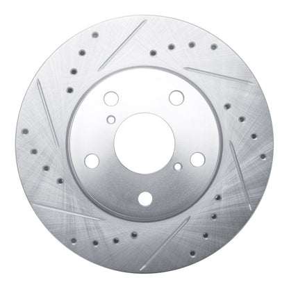 R1 Concepts R1 92-95 Toyota MR2 Front Left Drilled & Slotted Silver Brake Rotor