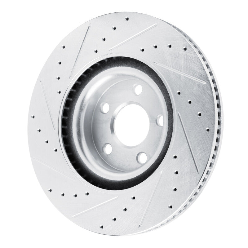 R1 Concepts R1 22-25 Ford Maverick Front Right Drilled & Slotted Silver Brake Rotor