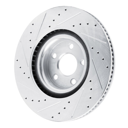 R1 Concepts R1 22-25 Ford Maverick Front Right Drilled & Slotted Silver Brake Rotor