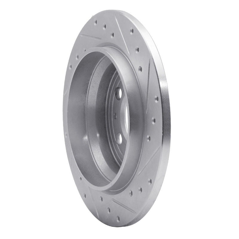 R1 Concepts R1 99-09 Volvo S60 Rear Left Drilled & Slotted Silver Brake Rotor