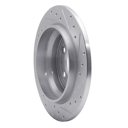 R1 Concepts R1 99-09 Volvo S60 Rear Left Drilled & Slotted Silver Brake Rotor