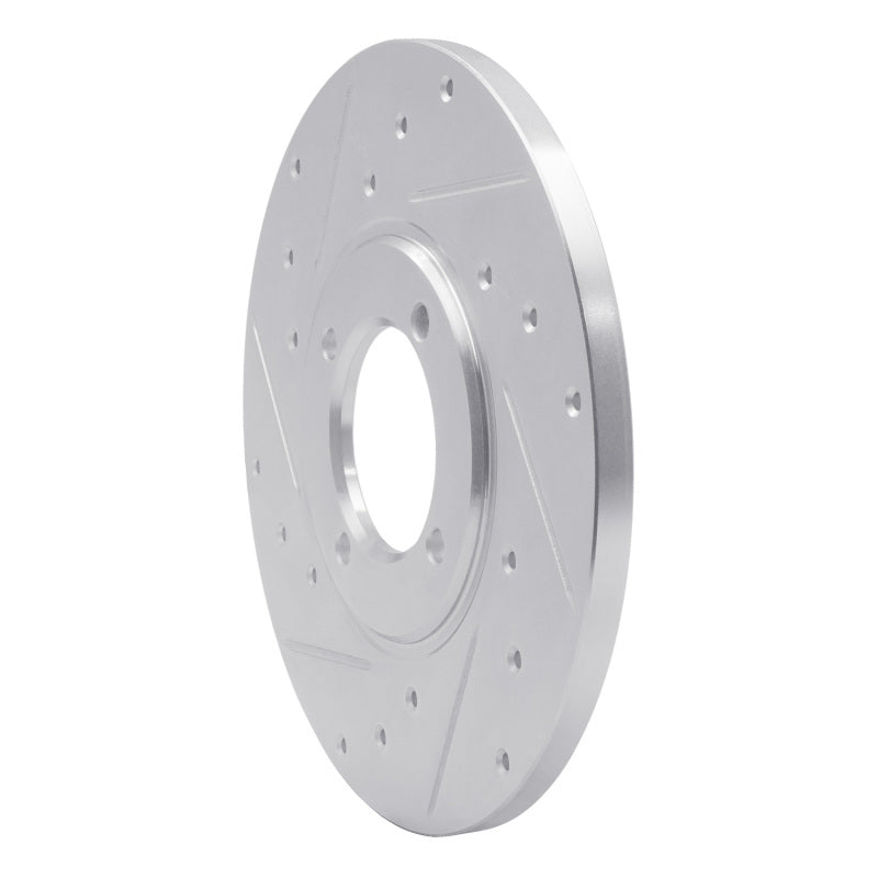 R1 Concepts R1 76-81 Toyota Celica Front Left Drilled & Slotted Silver Brake Rotor