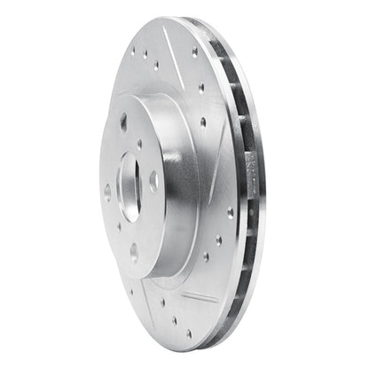 R1 Concepts R1 87-92 Geo Prizm Front Right Drilled & Slotted Silver Brake Rotor