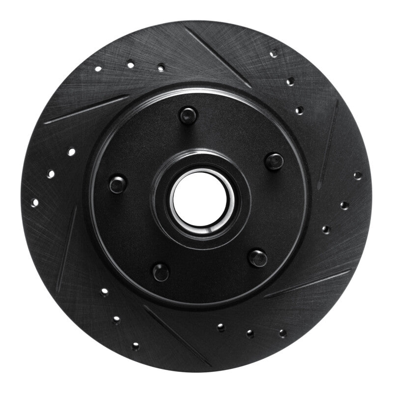 R1 Concepts R1 79-81 Buick Century Front Right Drilled & Slotted Black Brake Rotor