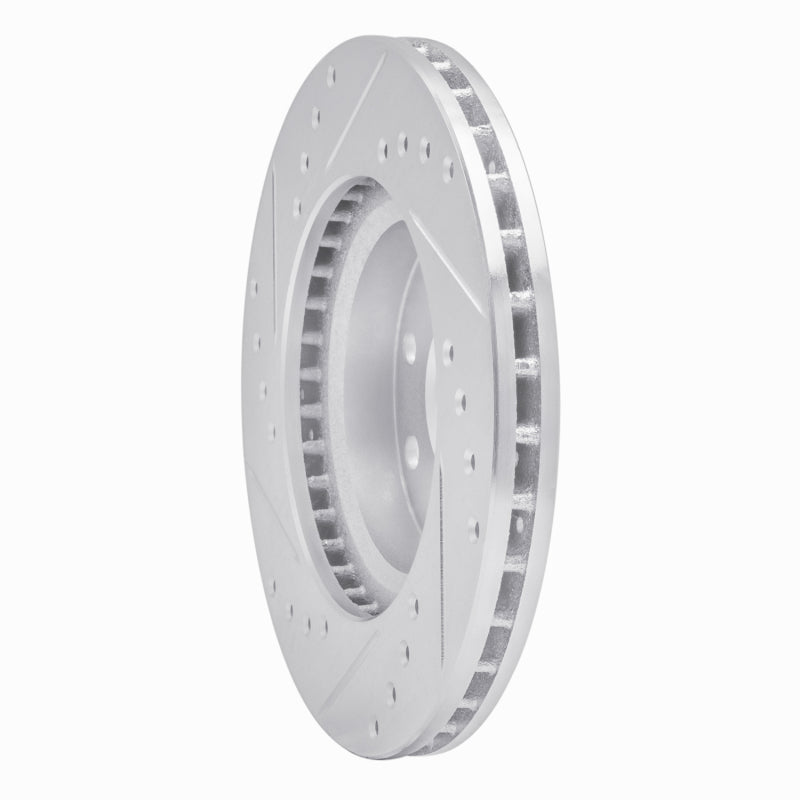 R1 Concepts R1 90-93 Asuna SUNFIRE Front Right Drilled & Slotted Silver Brake Rotor
