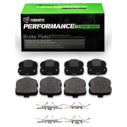 R1 Concepts R1 06-13 Chevrolet Corvette Rear Performance Sport Pads & Hardware Kit