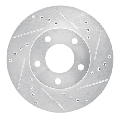 R1 Concepts R1 01-07 Ford Escape Front Right Drilled & Slotted Silver Brake Rotor