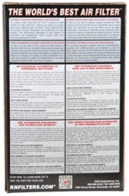 K&N Engineering K&N Universal Rubber Filter 2-1/2in Flg / 4-1/2in OD B / 3-1/2in OD T / 6in H - Black Top