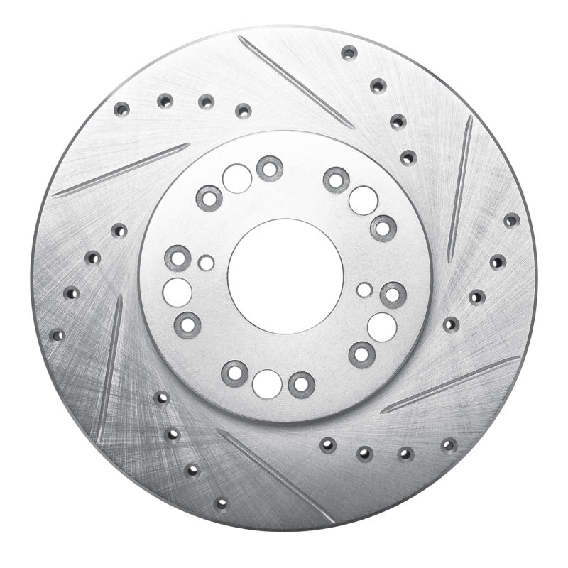 R1 Concepts R1 90-90 Lexus LS400 Front Right Drilled & Slotted Silver Brake Rotor