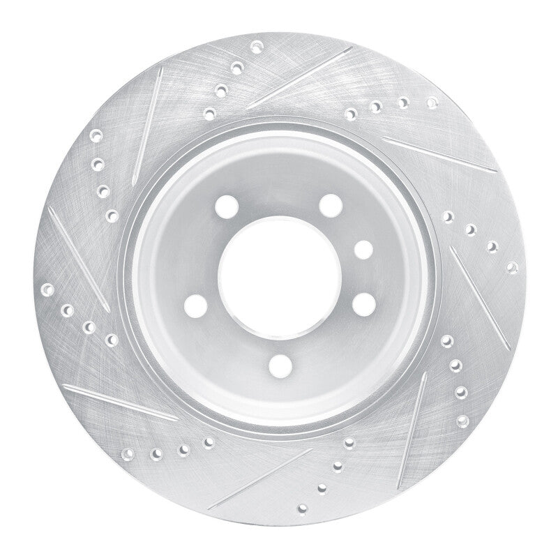 R1 Concepts R1 20-25 Land Rover Defender 90 Rear Right Drilled & Slotted Silver Brake Rotor