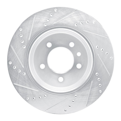 R1 Concepts R1 20-25 Land Rover Defender 90 Rear Right Drilled & Slotted Silver Brake Rotor