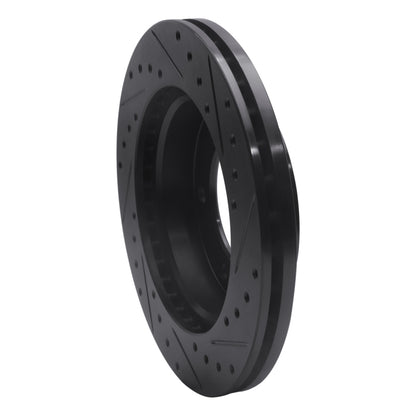 R1 Concepts R1 01-04 Honda Passport Front Left Drilled & Slotted Black Brake Rotor