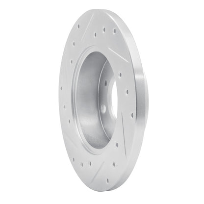 R1 Concepts R1 92-96 Dodge COLT Front Right Drilled & Slotted Silver Brake Rotor