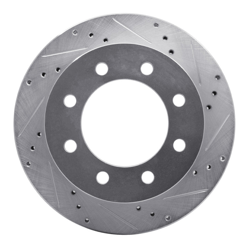 R1 Concepts R1 00-02 Dodge Ram 3500 Front Right Drilled & Slotted Silver Brake Rotor