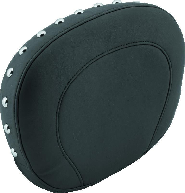 Mustang Motorcycle Mustang 97-21 Harley Touring Sissy Bar Pad (12 inch x9 inch) w/Studs - Black