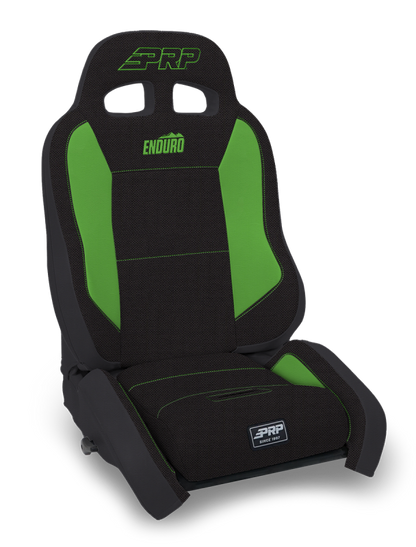 PRP Seats PRP EnduroCrawl Reclining Suspension Seat - Black/Green Tweed - Driver