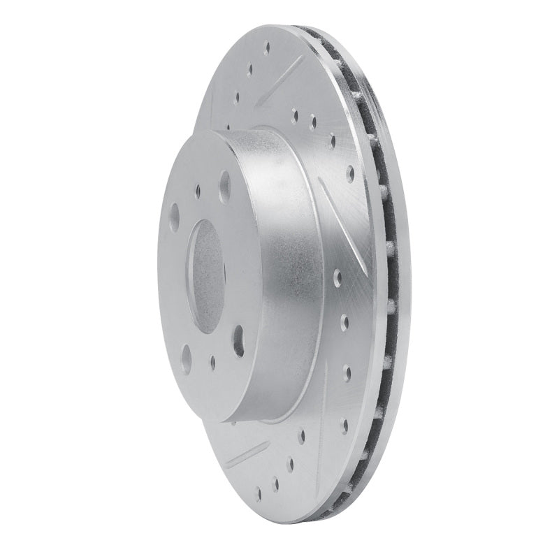 R1 Concepts R1 88-92 Geo Prizm Front Left Drilled & Slotted Silver Brake Rotor