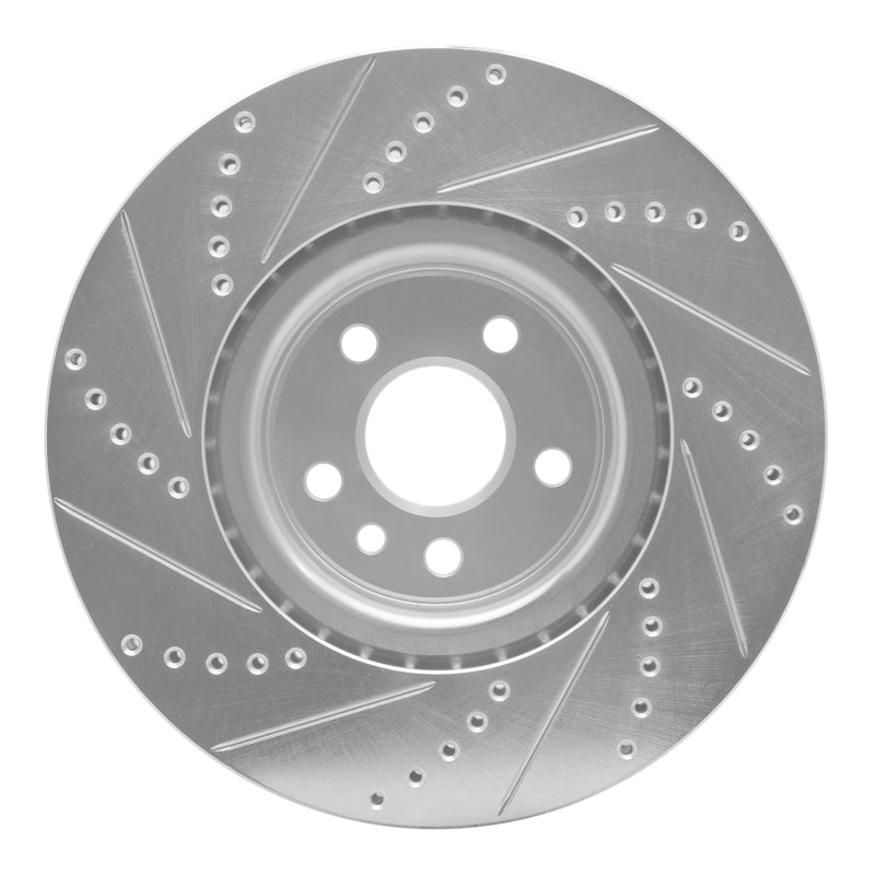 R1 Concepts R1 07-16 Volvo S60 Front Right Drilled & Slotted Silver Brake Rotor