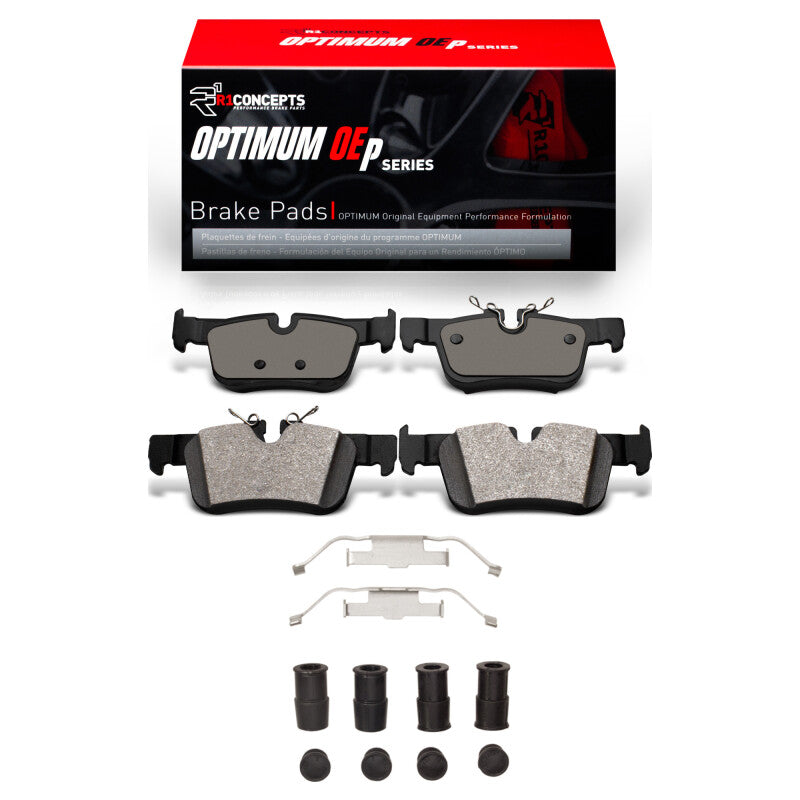 R1 Concepts R1 14-25 BMW 228I xDrive Gran Coupe Rear Optimum OE Brake Pads & Hardware Kit