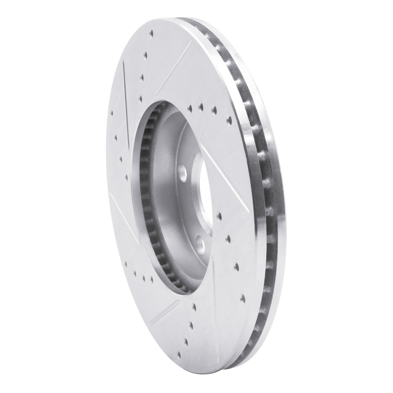 R1 Concepts R1 98-98 Volkswagen Passat (USA/Canada) Front Right Drilled & Slotted Silver Brake Rotor
