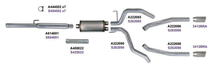 Diamond Eye Performance Diamond Eye KIT 3in Catback DUAL SS: DODGE 1500 2009-12 HEMI
