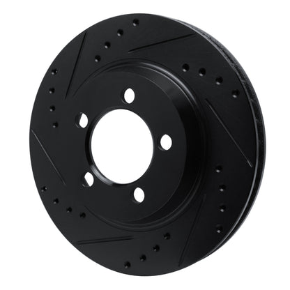 R1 Concepts R1 67-67 Ford Thunderbird Front Left Drilled & Slotted Black Brake Rotor