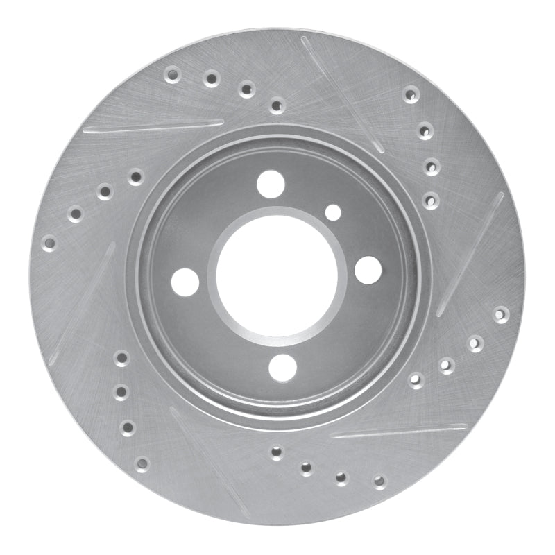 R1 Concepts R1 84-91 BMW 325IX Front Left Drilled & Slotted Silver Brake Rotor