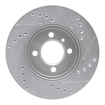 R1 Concepts R1 84-91 BMW 325IX Front Left Drilled & Slotted Silver Brake Rotor