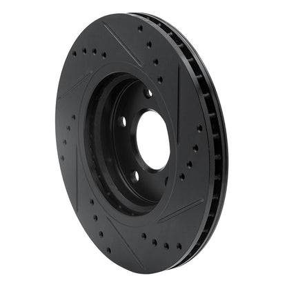 R1 Concepts R1 14-23 Nissan X-Trail (Mexico) Front Left Drilled & Slotted Black Brake Rotor