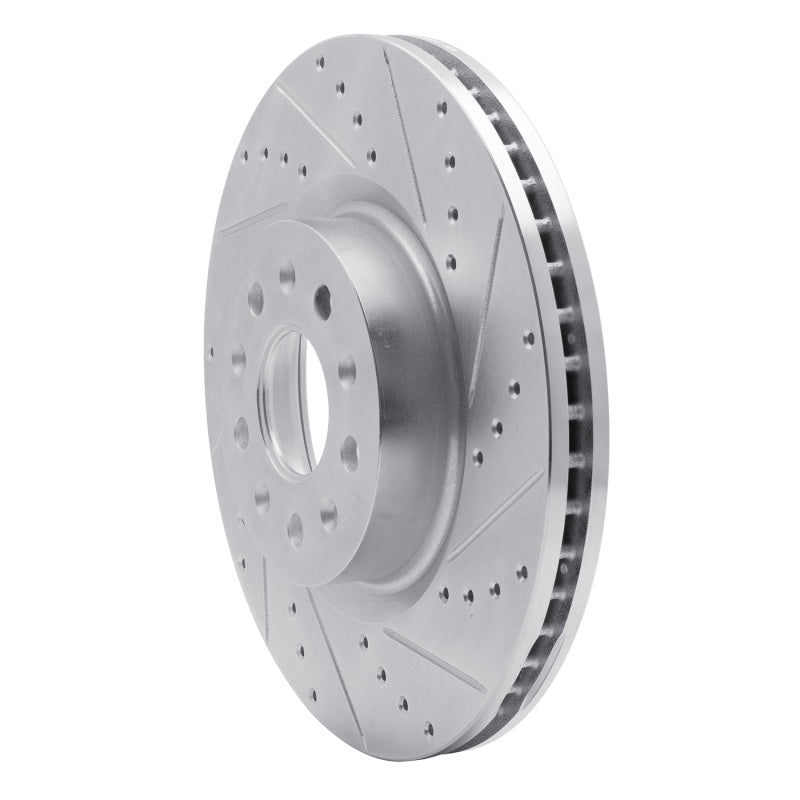 R1 Concepts R1 14-25 Cadillac CT5 Front Right Drilled & Slotted Silver Brake Rotor