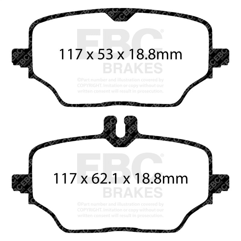 EBC 2020+ Mercedes-Benz GLE350 (SUV)(W167) Yellowstuff Rear Brake Pads