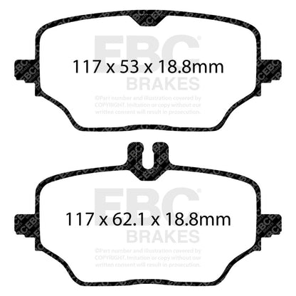 EBC 2020+ Mercedes-Benz GLE350 (SUV)(W167) Yellowstuff Rear Brake Pads
